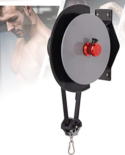 Equipo de entrenamiento de volante excéntrico montado en la pared, máquina de entrenamiento de fuerza para gimnasio en casa con polea centrífuga de resistencia variable y accesorios