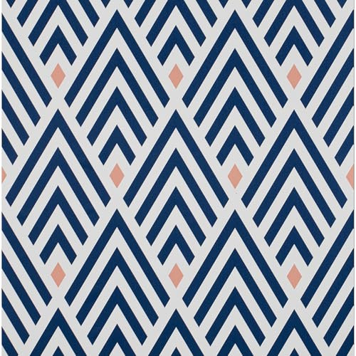 JOLIHOME Papier peint géométrique à décoller et à coller en plastique pour salon, chambre à coucher, décoration de salle de bain, plan de travail, rouleau de revêtement en vinyle, 44,5 x 1000 cm