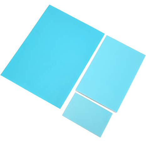 LetCart Gummi-Stempelblock, dreilagig, Gummiblock, Stanzblock, blau-weiß-blau, PVC-Gummi, 180 mm x 100 mm, für Gummistempel-Schnitzen