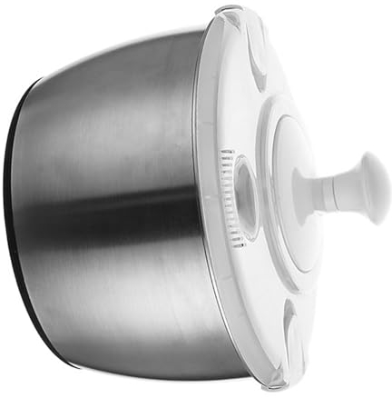 Lettuce Dryer,Manual Salad Spinner Stainless Steel Manual Rotation Vegetable Washer Dryer for Home