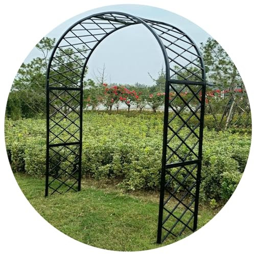 Extra Large Heavy Duty Garden Arch Pergola Arbor Frame for Climbing Plants Rose Arch Support Archway Black (300x40x250cm) Ideal for Large Climbing Plants and Roses Sturdy and Durable Design