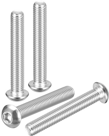 DTGN M10-1.5x70mm Linsenkopfschrauben mit Innensechskant - 4er Pack - Gut für Rennrad, Mountainbike, Auto, Motorrad - 304 Edelstahl weiß lackiert - Sechskant-Antriebsbefestigungen