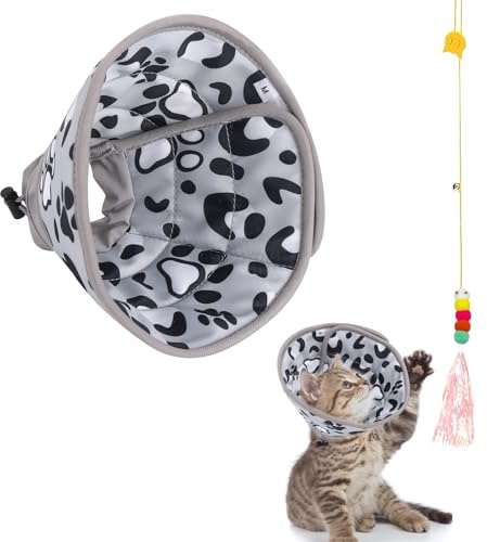 BDSHUNBF 2PCS Halskrause Katze, Weich Katze Wiederherstellung Halsband, Faltbaren Schutzkragen Kätzchen, Verhindert das Lecken, Nach Operation und Verletzungen für Katzen