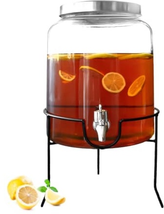 SENDEZ Getränkespender 7 Liter mit Ständer Saftspender Wasserspender Dispenser