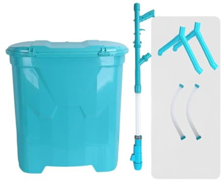 Gralara Spandiconcime granulare con Zaino e Secchio, capacità 25 l, per la distribuzione di fertilizzanti granulari, Style C