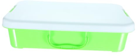 HONMEET Portable Sand Tray with Lid and Handle Small Sandbox Box for Outdoor Activities Plaything Storage Reusable Plastic Container for Organized Storage