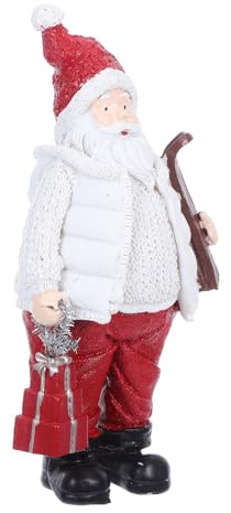 IMIKEYA Figurine Père Noël Résine Décoration de Noël et Compacte pour Table Bureau et Intérieur