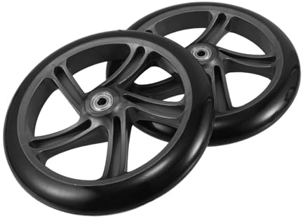 COLLBATH 2pcs PU Anti-Slip Wheels for Wheelchairs Walkers Replacement Tires Quiet Accessories Transport