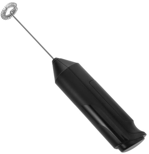 Homoyoyo Mousseur à Lait Électrique Portable sans Piles Manuel Noir Moteur Puissant Mousse Onctueuse pour Cappuccino et Latte Nettoyage Facile Usage Chaud et Froid