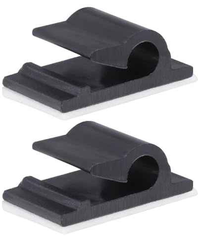 Selbstklebende Kabelbinderhalter Nylon 94v-2 Schwarz | Doppelseitige Klebehalter, für Computer und Tv Kabel, Wand oder Deckenmontage, 50 Stück Packung