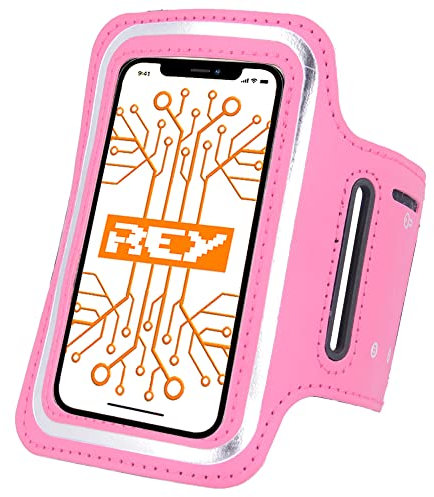 Brazalete Deportivo Reflectante para Smartphones Desde 5 hasta 6, en Color Rosa