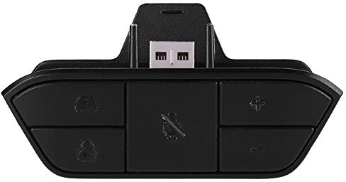 ASHATA Kopfhörer Adapter Headset, Staubgeschützter Stereo Headset Adapter mit Game Control Sound Synchronisation fürTelefono Schwarz