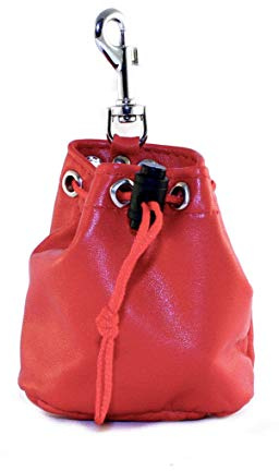 STILHUND Leckerlitasche Leder, Ledertasche, Leckerlibeutel, feinstes Nappaleder Farbe rot