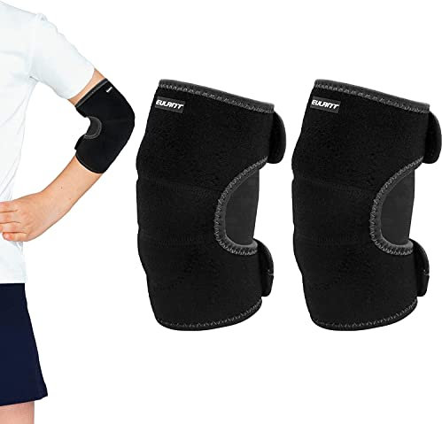 EULANT Ellenbogenschoner Volleyball mit Klett für Kinder & Erwachsene,Dicke SBR Schwamm Einstellbar Ellenbogenschützer für Scooter Skateboard Tanzen Fußball Handball Yoga Ski Radfahren MTB Arbeit