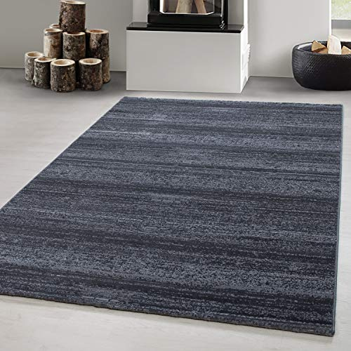 Carpetsale24 Teppich 80x300 cm Grau Kurzflor Einfarbig Moderner Läufer für Wohnzimmer Schlafzimmer Flur Küche Esszimmer Kinderzimmer Pflegeleicht Weich