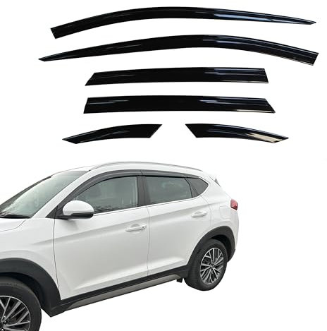 AUTO CLOVER Wind Deflectors Set for Hyundai Tucson 2015-2020 (6 pieces)