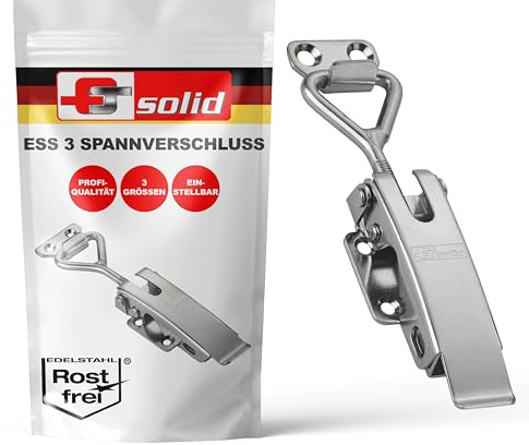 FTsolid rostfritt stål justerbart spänningslås ESS2 boxlås rostfritt justerbart spaklås säkerhetslås lådlås