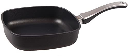 Pfannen Harecker X-Lite Viereckpfanne 24x24cm | Leichter Aluguss mit Stiel | Für Induktion & alle Herdarten | Antihaft PFOA-frei | Made in Germany