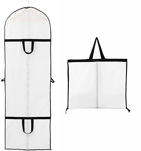 Niviy 60x180 cm Kleidersack Lange Hochwertiger Kleidersäcke, Atmungsaktiver Stoff, für Anzüge Kleider Mäntel Sakkos Hemden Abendkleider Anzugsack Aufbewahrung schwarz 1 Stück