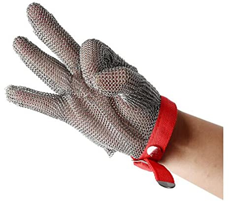 Schnittfeste Handschuhe Sicherheitsschutz Arbeit Handschuhe Metall Edelstahl Drahthandschuhe Cut Resistant Outdoor Gartenarbeit Küche Metzger Handschuhe (Size : 1 Piece/XXL)