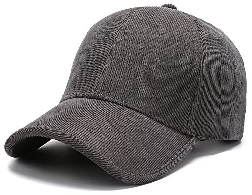 Ciamlir Basecap Herren Army Green Cord Baseball Cap Für Männer Frauen Solid Color Snapback Hip Hop Caps Bone Trucker Hat,Grau,56-60Cm