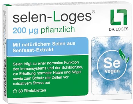 selen-Loges® 200 µg pflanzlich - 60 Filmtabletten - Nahrungsergänzungsmittel mit Selen