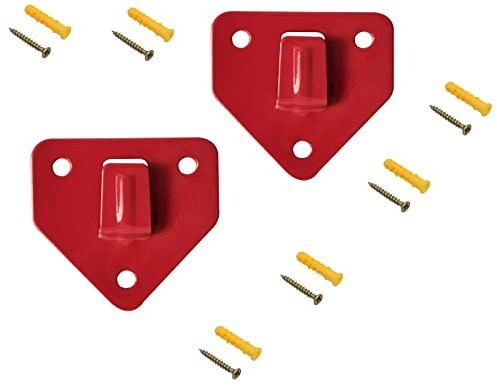 GWYAN 2 Pcs Fire Extinguisher Bracket Bearing Weight 20lb Fire Extinguisher Wall Hook with Mounting Screws and Expansion Sleeves (2.46 x 2.64)