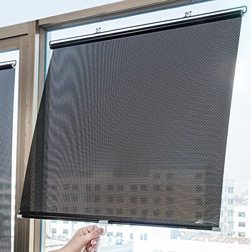GOFOHIMI Tenda avvolgibile a Ventosa, Tenda Oscurante a Rullo per la Privacy, Tenda Oscurante Regolabile, Tenda Oscurante per Cucina, Ufficio, Camera Auto (W40xL60cm/16x24in)