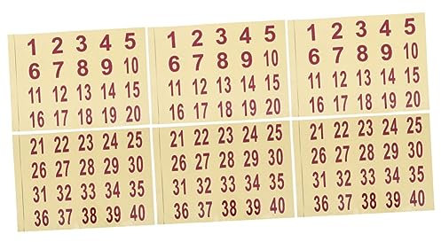 NUOBESTY 3 Sets Bastelprojekte Nummer Runde Pvc Serienaufkleber Und Design Entfernen 2 Blätter * 3