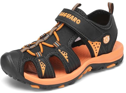 SAGUARO Sandalias para Niños Sandalias Ligeras Cómodas y Antideslizantes Verano Sandalias unisex Naranja 34 EU