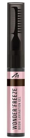 Manhattan Wonder'Freeze Brow Lamination Gel 003 Medium Brown, wasserabweisendes und wischfestes Augenbrauen-Gel das formt und fixiert