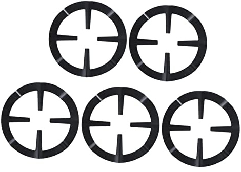 UKCOCO Lot de 5 Supports pour Cafetière en Fonte Noire, Antidérapants, pour Cuisinière à Gaz, pour Petites Casseroles et Poêles