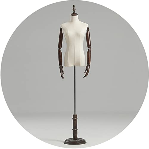 LIUSP Weiblicher Schaufensterpuppen-Torso, Halbkörper-Schneiderpuppe, Halbkörper-Schneiderpuppe ohne Kopf zum Aufbewahren von Kleidung, 155-180 cm höhenverstellbar