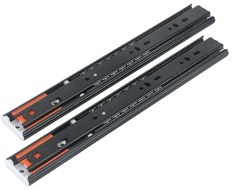 Slides, Schubladenführungen, Schrankschubladenführungen, 1 Paar – Schubladenschienen mit Kugellagern, Hochleistungs-Schubladenführungen mit Vollauszug for Kommoden und Küchen(10inch/25cm)