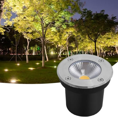 Gartenlicht, Bodenbeleuchtung, LED, Einbauleuchte, für den Außenbereich, Untergrundlicht, wasserdicht IP65, AC85-265 V, für Bodenstrahler von Terrasse, Weg, Weiß, 20 W