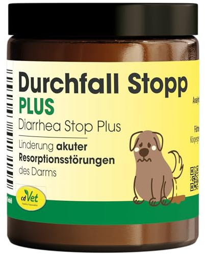 cdVet DurchfallStopp Plus 60 g | für Hunde und Katzen bei und nach akutem Durchfall
