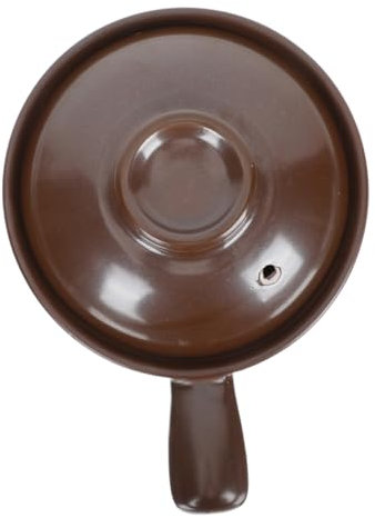 Alipis Cazuela De Barro Para Estofado De 950 Ml Asa Lateral, Olla De Cocina Casera De Cerámica Resistente Al Fuego, Multiusos Para Sopa y Fideos De Arroz, Adecuado Para Uso Doméstico Tapa