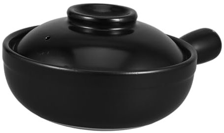 Amosfun Pentola Terracotta Per Cucinare e Zuppe Casseruola Donabe Con Pentola Fatta Mano Per Cottura Uniforme e Facile Da Trasportare