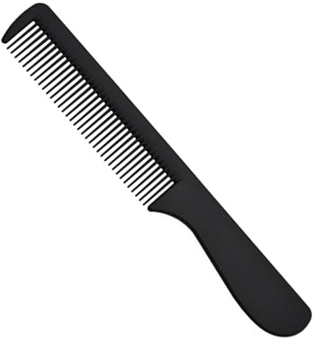 Hair Comb- Men Black Wide Tooth Rake Comb Carbon Fibre Anti-static Salon and Barber Styling Combs Detangling Beard Combs Hairdressing Handgrip Brushes for Long,Wet or Curly Hair