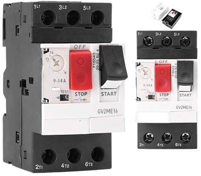 NVSFZGIYG GV2ME Interruttore di Protezione avviamento Motore Tipo Magnetico Termico Protezione da sovraccarico e cortocircuito 32A Interruttore Automatico Motore MPCB 1 pz(0.63-1A)