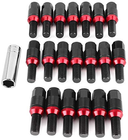 Ldafava Lug Bolts Wheel Lug Stud Tuner Style High Strength Aluminum Alloy M14x1.25 Thread Fit for M3 F80 M2 F22 F23 X1 X3 X5 X6 X7 1 Series 2 Series 4 Series 5 Series 6 Series 7 Series (Black)