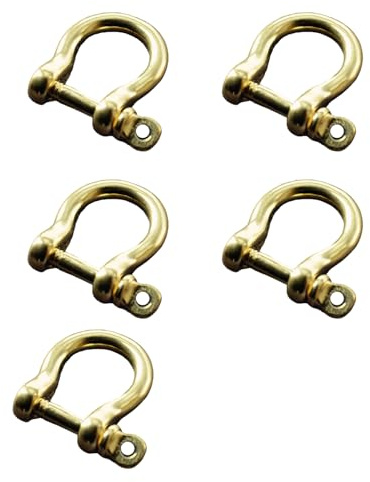 5Pcs Brass Horse Shoe Clasps With Screw Fastening Rust-Resistant Metal Closures For Craft Bags & Apparel Accessories Handmade Craft Brass Clasp