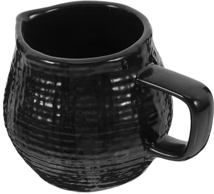 Sosoport Jarra de Cerámica para Leche con Asa Versátil Lechera y Dispensador de Salsa para Café Crema y Cocina Fácil de Limpiar y Manejar