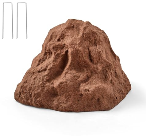 VEVOR Cubierta de Roca Artificial Decorativa para Jardín, de HDPE, Aspecto Realista, Piedra Hueca para Ocultar la Bomba de Pozo, Paisajismo Exterior, Marrón, Tamaño Pequeño, 360 x 410 x 270 mm