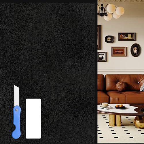 Vinilos para Cristales 50 x 300 cm sin Pegamento Vinilo Opaco Electrostática Fácil de Cortar para Ventanas Privacidad para Baño Cocina Oficina, Negro