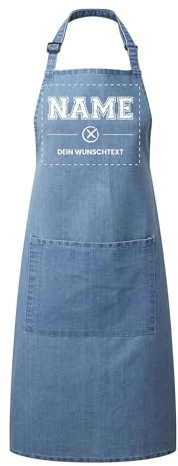 verschenkich Schürze personalisiert mit Motiv und Wunschtext | Kochschürze