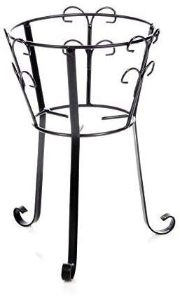 Sbalchiero PORTAVASO Ferro BATTUTO Altezza 38 DIAM. 23 CM Materiale: Acciaio Verniciato Nero