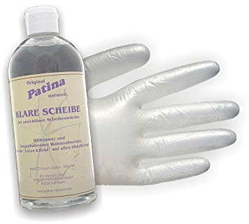 PATINA-Naturell - Die schweizer Reinheitskultur! Regen- und Wasserabweiser KLARE-Scheibe (500 ml)