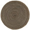 vidaXL Alfombra Tejida a Mano de Yute Trenzado Felpudo Moqueta Hogar Decoración Interior Exterior Hogar Casa Tapete Esterilla 150 cm Espirales Negro