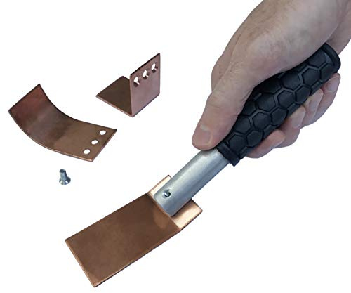 Lot de 3 cuillères à souder en cuivre - Plates/incurvées/inclinées